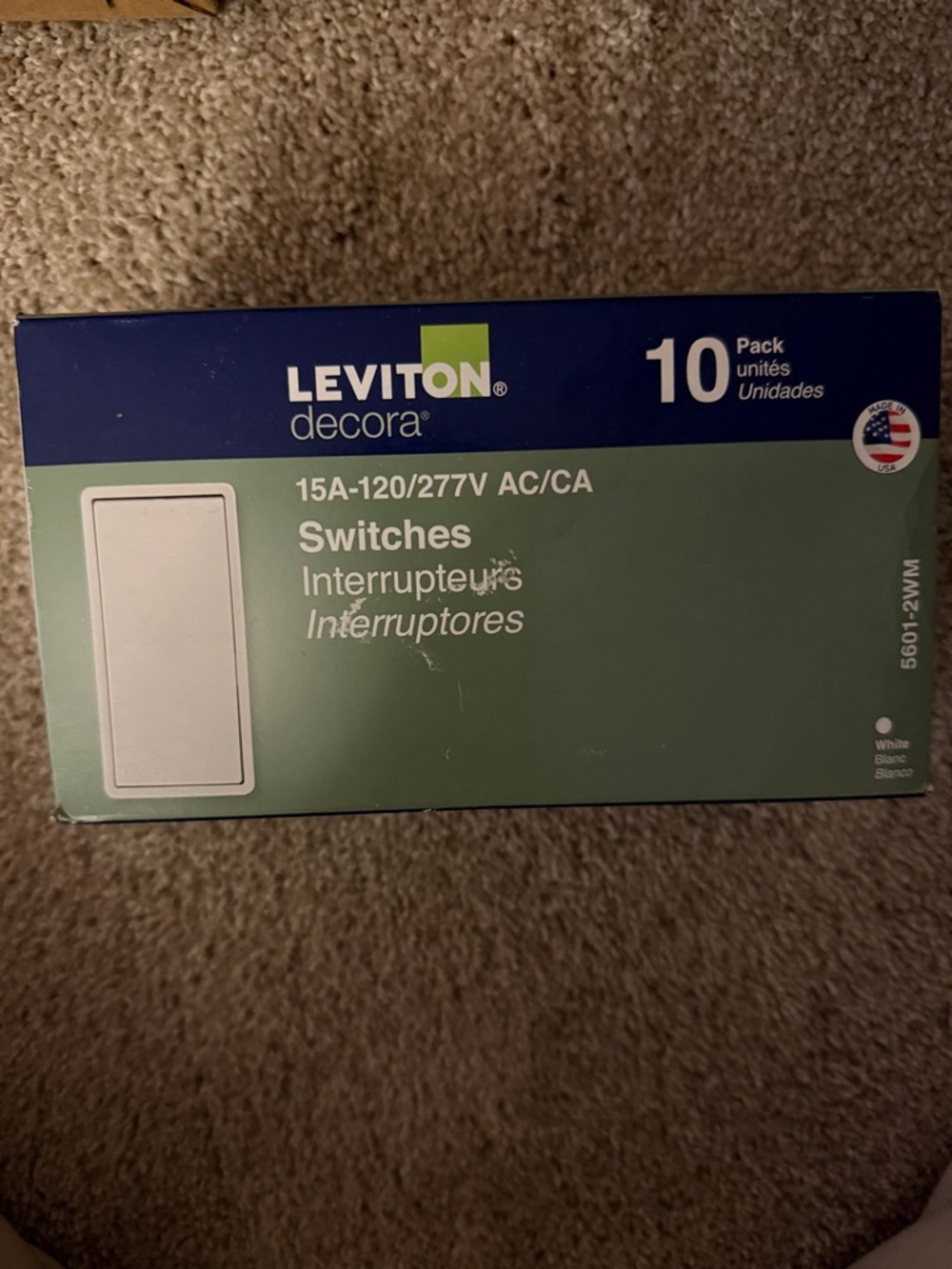 Leviton Decora 10-Pack Switches - White